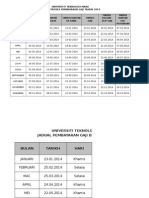 Universiti Teknologi Mara Jadual Proses Pembayaran Gaji Tahun 2014