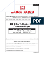 ESE Online Test Series: 2015 Conventional Paper: Ee: Electrical Engineering