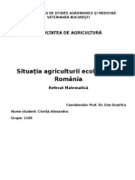Situaţia Agriculturii Ecologice În România