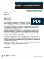 Sample Cover Letter - Environmental Science: DO NOT COPY: You Are Advised Not To Copy This Sample