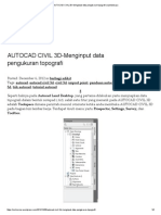 AUTOCAD CIVIL 3D-Menginput Data Pengukuran Topografi - Sipildansaya PDF