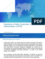 Experience of Indian Corporates in Implementation of IFRS
