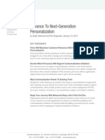 Forrester Advance to Next Generation Personalisation