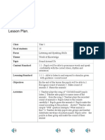 Lesson Plan.: Class No of Students Focus Theme Topic Content Standard