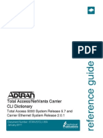 CLI Dictionary ADTRAN TA5000 PDF