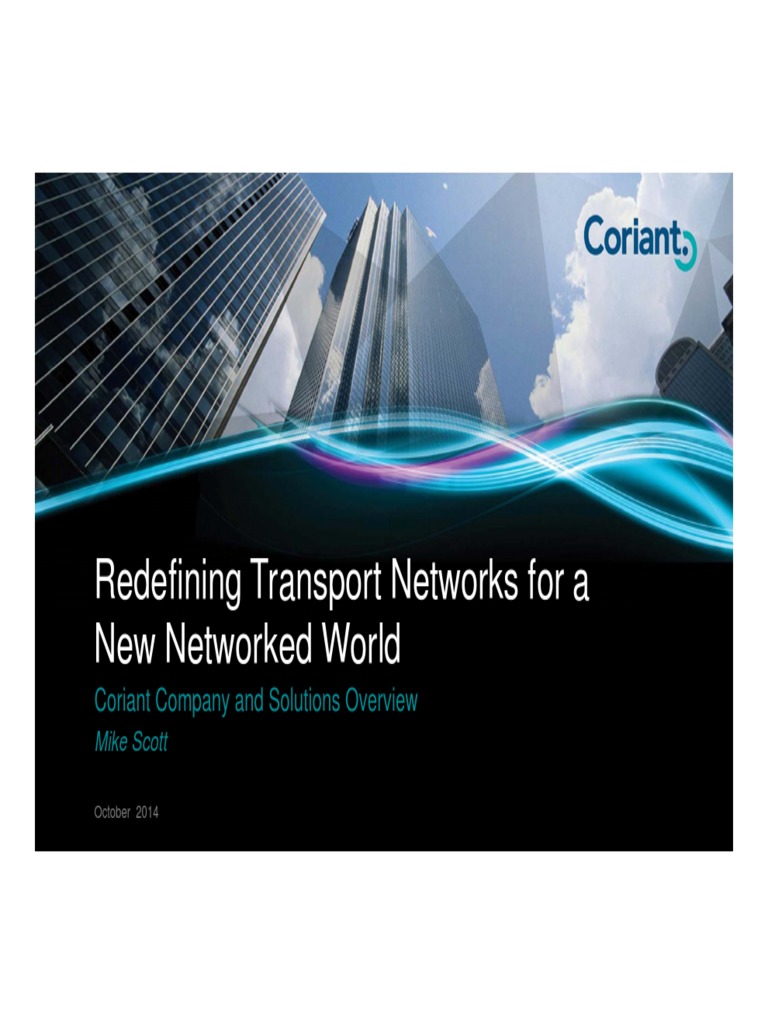 Coriant Overview Presentation | PDF | Network Switch | Ethernet