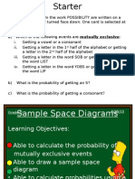 Sample Space Diagrams Yr 10