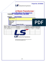 Cast Resin Transformer: Specification For Approve