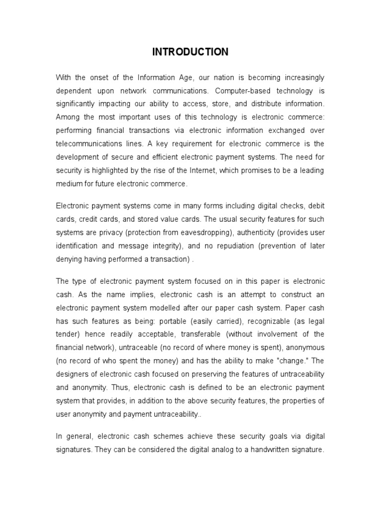 e-payment essay