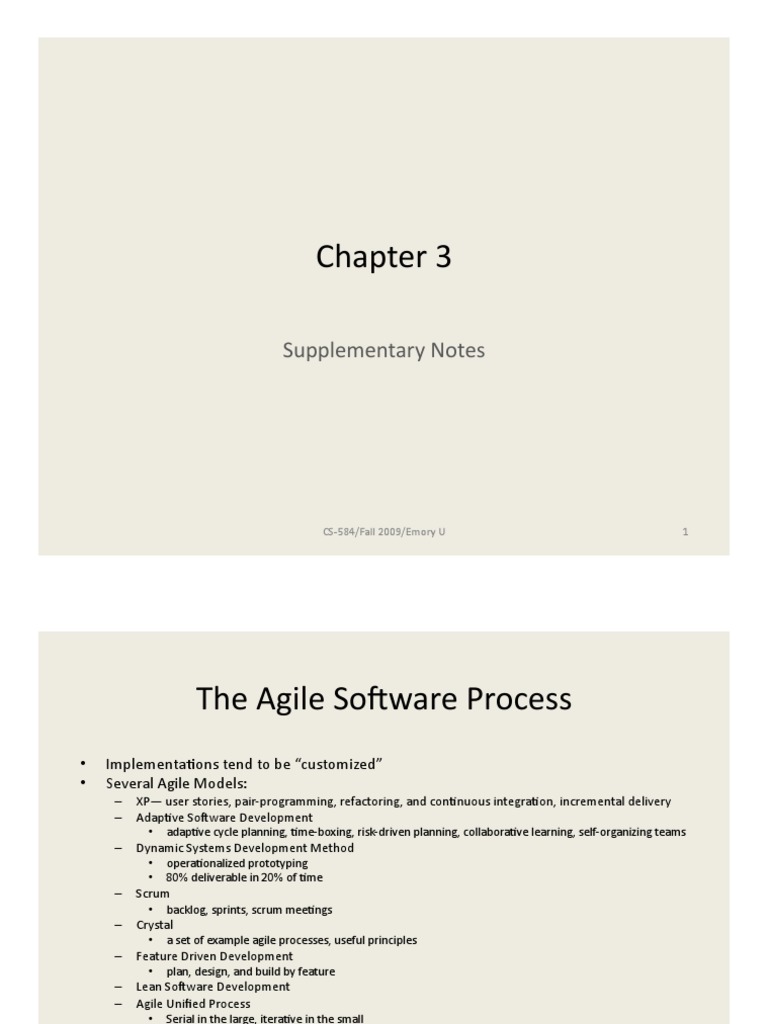 Chapter 3: Supplementary Notes | PDF
