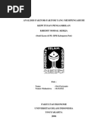 Download Analisis Faktor-faktor Yang Mempengaruhi Keputusan Pengambilan by RIfrianssya SN26650383 doc pdf