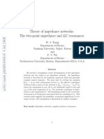 Theory of Impedance Networks: The Two-Point Impedance and LC Resonances