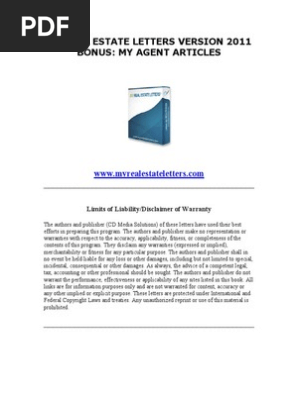 My Real Estate Letters 2011