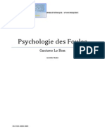 Psychologie Des Foules: Gustave Le Bon