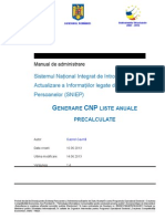 Manual Administare Nomenclator Generare CNP - Liste Anuale