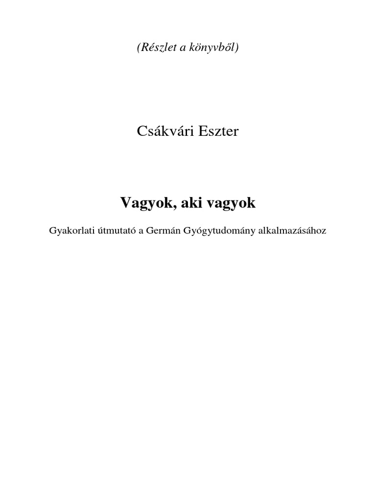 Vagyok, Aki Vagyok Részlet | PDF