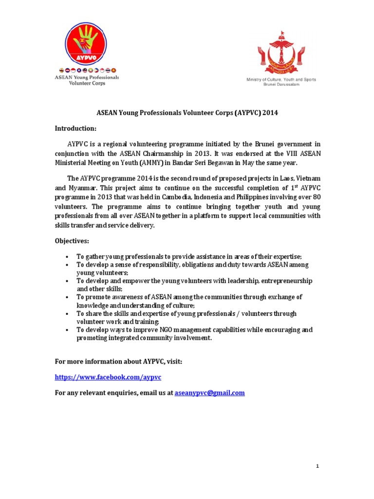 AYPVC Programme - Myanmar 2014 | PDF | Association Of Southeast Asian ...