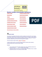 Random Variables and Probability Distributions