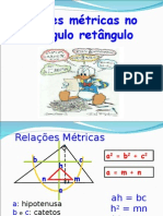Relações Métricas No Triângulo Retângulo e o Teorema de Pitágoras
