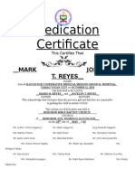 Dedication Certificate: Mark John Wayne T. Reyes