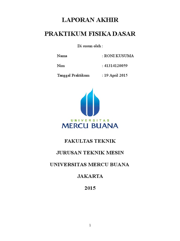 Laporan Praktikum Fisika Dasar | PDF