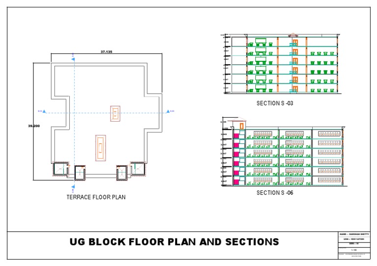 Section S - 03: Ug Block Floor Plan and Sections | PDF