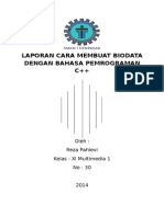 Laporan Cara Membuat Biodata Di Dev C++