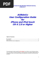 AUBdot1x User Configuration Guide For Iphone and Ipod Touch