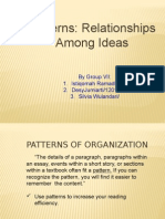 Patterns: Relationships Among Ideas: by Group Vii: 1. Istiqomah Ramadhani/ 2. Desyjumiarti/1201033 3. Silvia Wulandari