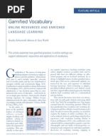 Gamified Vocabulary: Online Resources and Enriched Language Learning