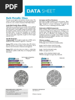 Materion Bulk Metallic Glass Data Sheet