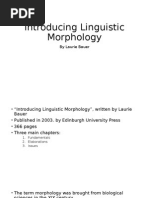 Introducing Linguistic Morphology