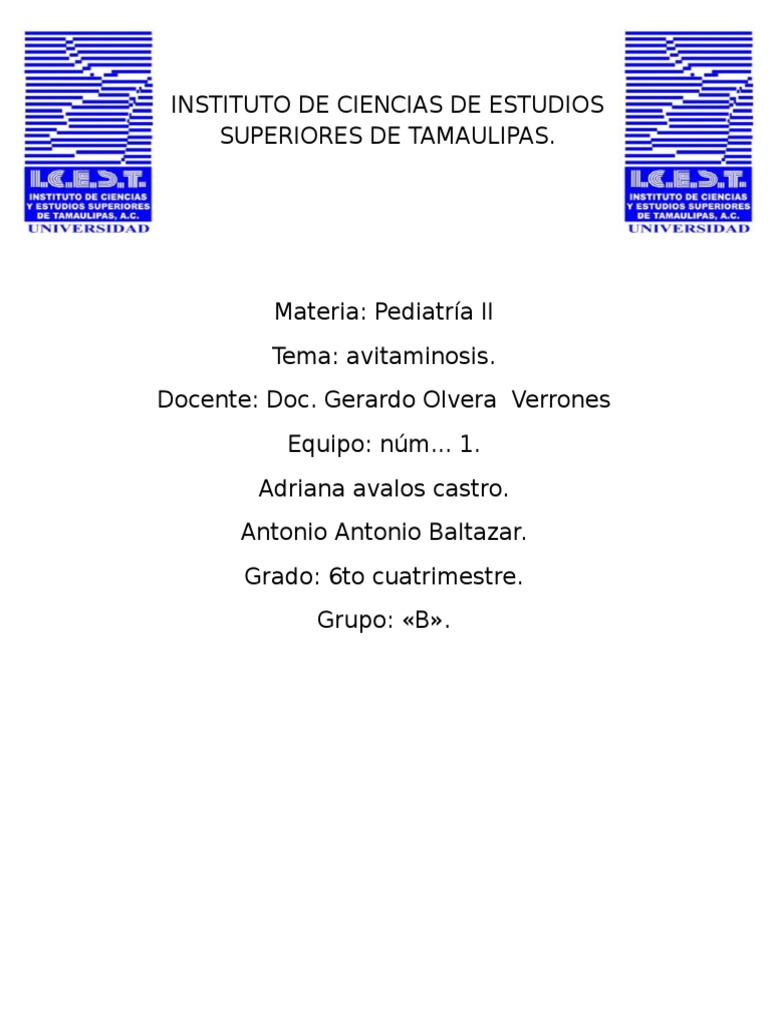 Instituto Icest | PDF | Vitamina | Suplementos dietéticos