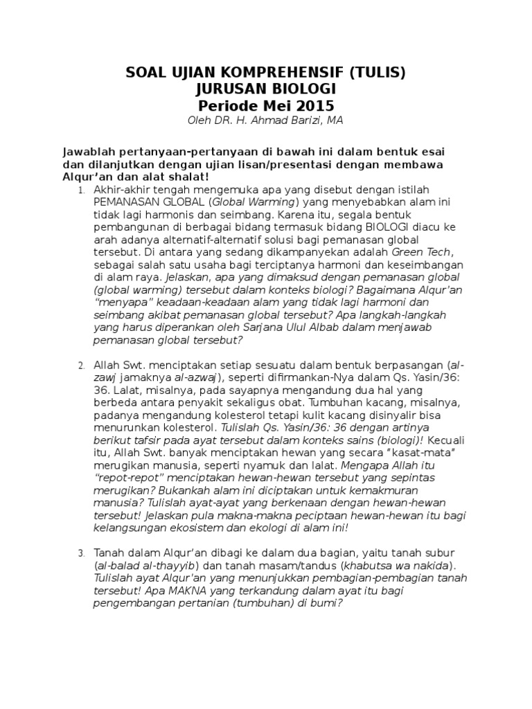 Komprehensif Biologi