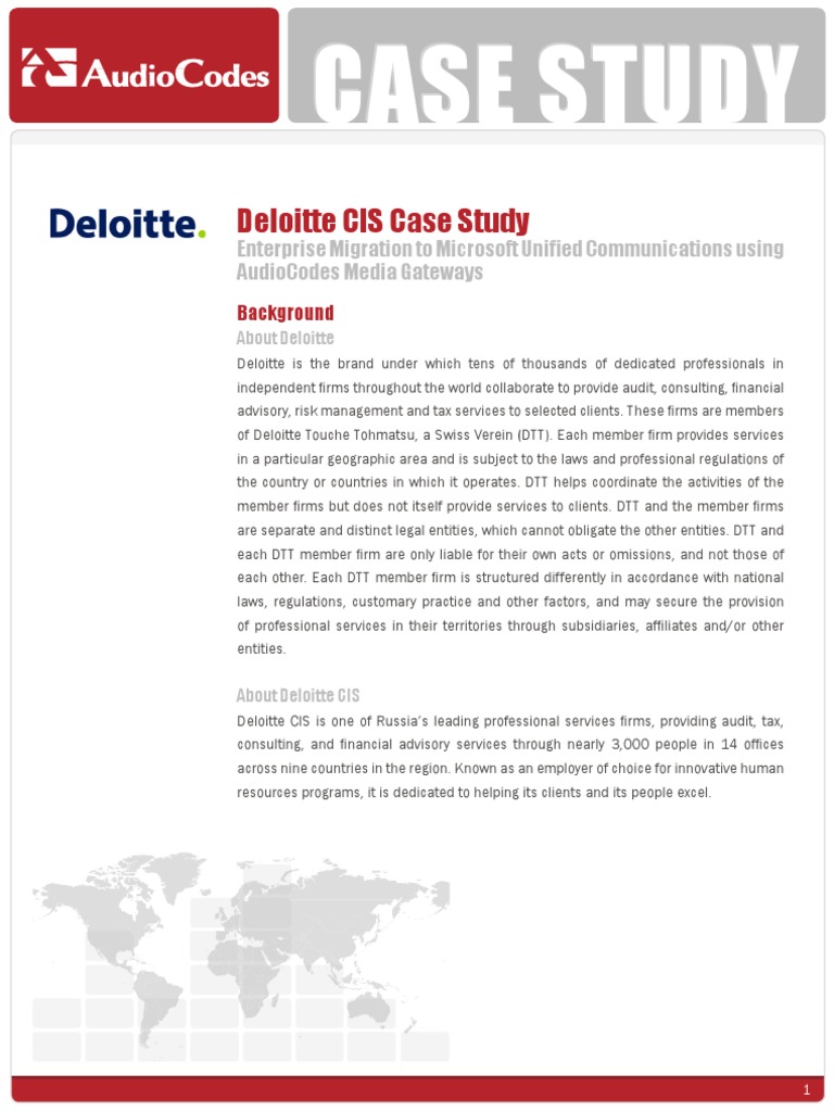 Deloitte CIS Case Study.pdf Telephony