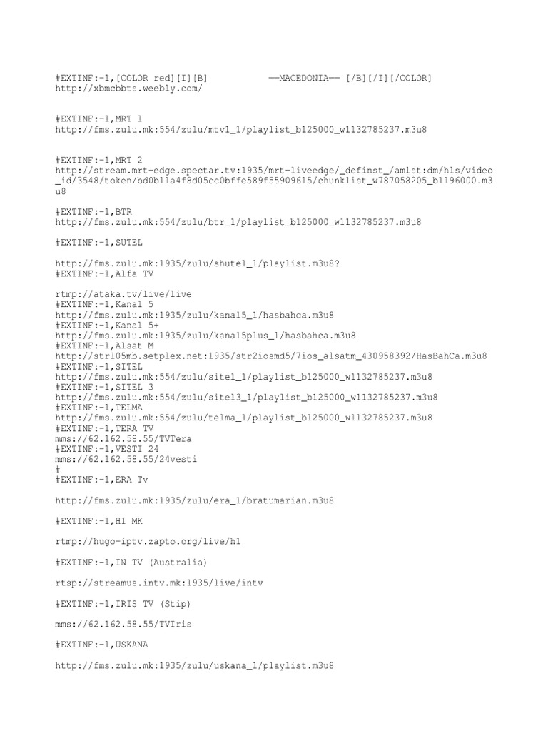 IPTV Lista Kanala | PDF | Broadcasting Companies Of The United States |  Mass Media