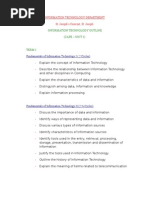 It (Cape Form 6 - Unit 1) Outline