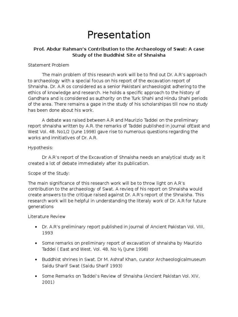 Archaeological research design template image