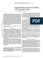 Effect of Processing Methods On Texture Evolution in AZ31 MG Alloy Sheet