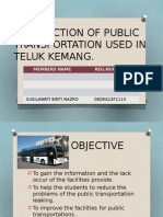 Satisfaction of Public Transportation Used in Teluk Kemang.: Members Name Reg - Number