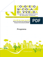Programa 2Congreso Nacional de Vivienda y 2CLEU-UNAM-URBARED 2015