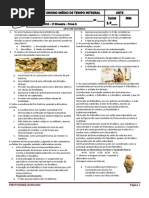 Prova B - Arte na Pré História