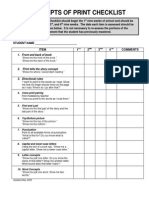 concepts of print checklist