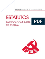 XIX Congreso Del Partido Comunista de España - Estatutos