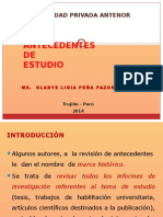 Antecedentes de Estudio