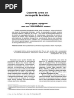 Quarenta Anos de Demografia Histórica