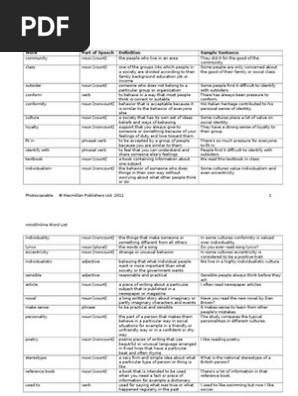 Word List