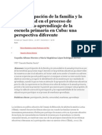 La Participación de la familia y la comunidad en el proceso de enseñanza