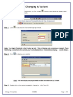 Change Variant Transaction Steps