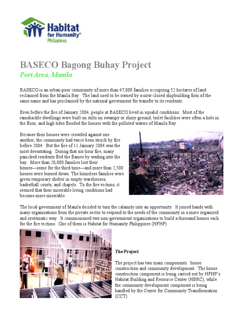 BASECO Bagong Buhay Project Port Area, Manila PDF Nature Business